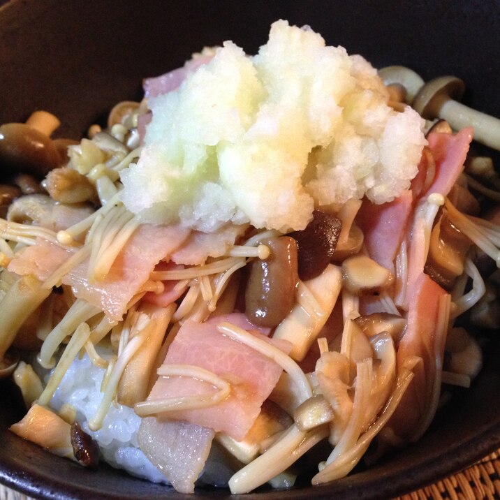 簡単♪おろしきのこ丼